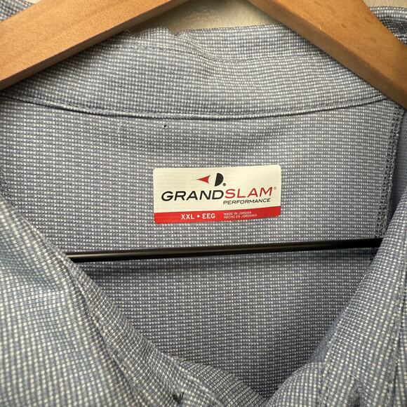 Grand Slam Men's Short Sleeve Golf Polo Shirt Blue Size XXL - Picture 3 of 5